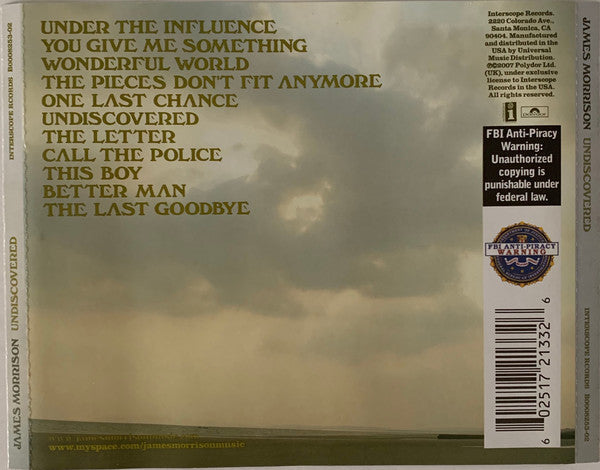 James Morrison (2) : Undiscovered (CD, Album)