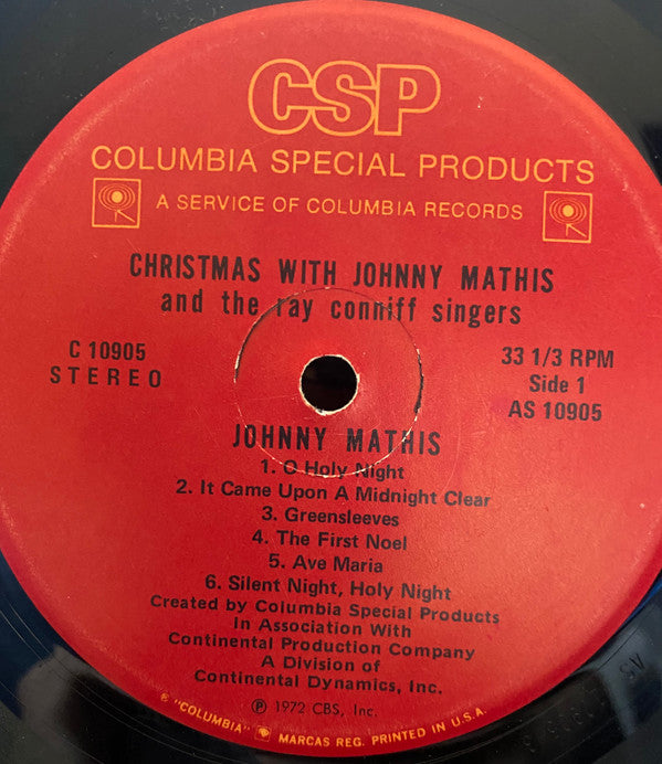 Johnny Mathis -- The Ray Conniff Singers* : Christmas With Johnny Mathis And The Ray Conniff Singers / Christmas With The Ray Conniff Singers And Johnny Mathis (LP, Comp)