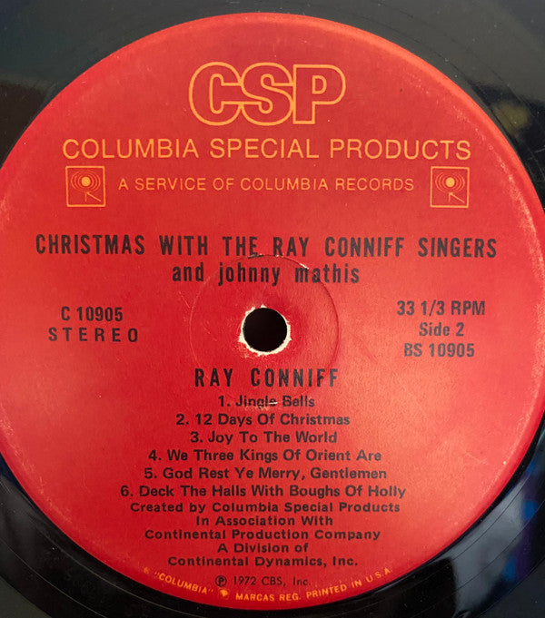 Johnny Mathis -- The Ray Conniff Singers* : Christmas With Johnny Mathis And The Ray Conniff Singers / Christmas With The Ray Conniff Singers And Johnny Mathis (LP, Comp)