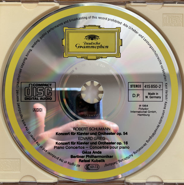 Robert Schumann / Edvard Grieg - Géza Anda, Berliner Philharmoniker, Rafael Kubelik : Klavierkonzerte (CD, Album, RE, RM)