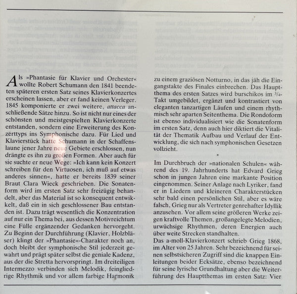 Robert Schumann / Edvard Grieg - Géza Anda, Berliner Philharmoniker, Rafael Kubelik : Klavierkonzerte (CD, Album, RE, RM)