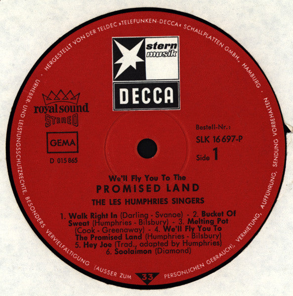 The Les Humphries Singers* : We'll Fly You To The Promised Land (LP, Album)