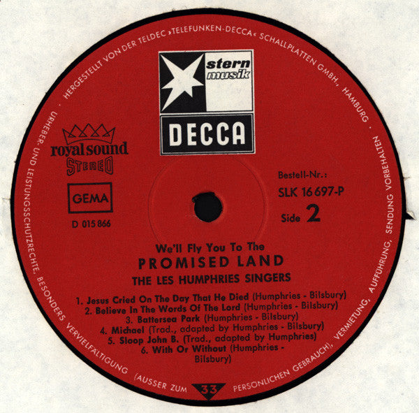 The Les Humphries Singers* : We'll Fly You To The Promised Land (LP, Album)
