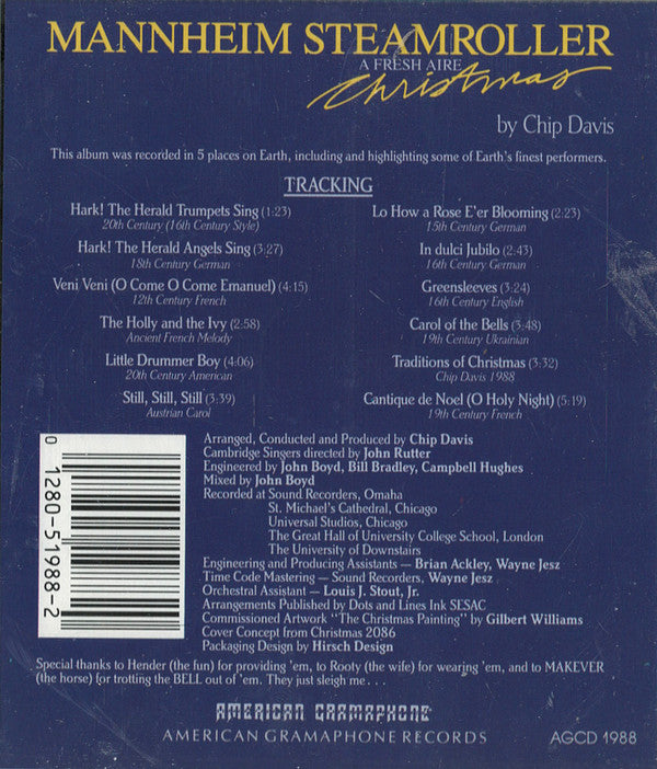 Mannheim Steamroller : A Fresh Aire Christmas (CD, Album, RE)