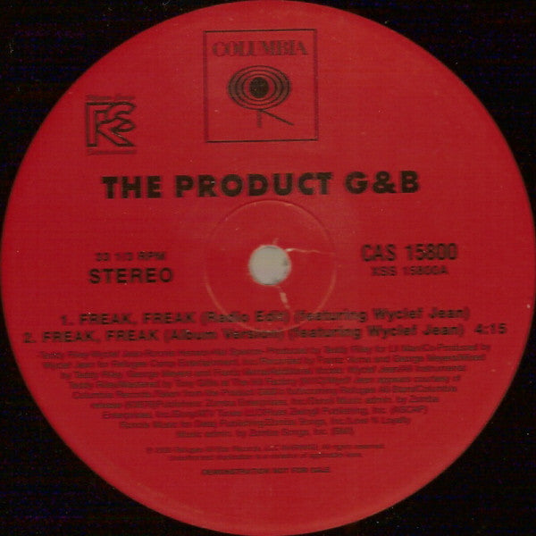 The Product G&B Featuring Wyclef Jean : Freak Freak (12", Promo)