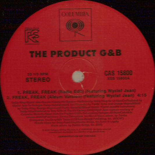 The Product G&B Featuring Wyclef Jean : Freak Freak (12", Promo)