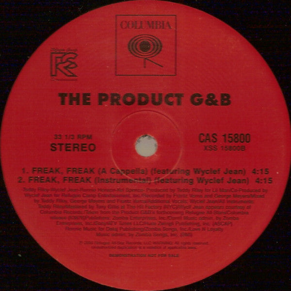 The Product G&B Featuring Wyclef Jean : Freak Freak (12", Promo)