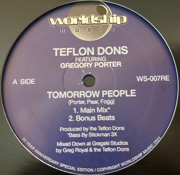 Teflon Dons Featuring Gregory Porter : Tomorrow People (12", RE)