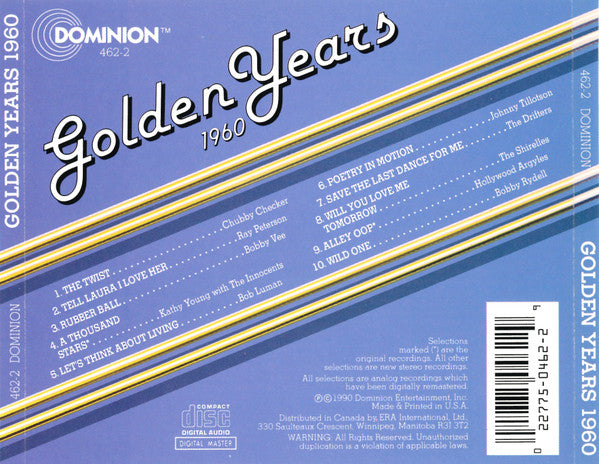 Various : Golden Years 1960 (CD, Comp)