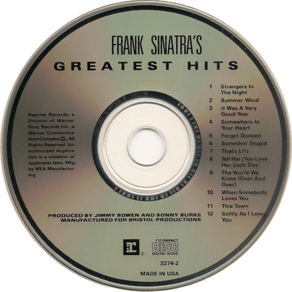 Frank Sinatra : Frank Sinatra's Greatest Hits! (CD, Comp, RE)