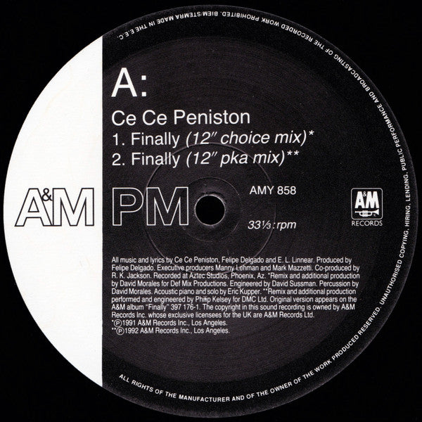 Ce Ce Peniston : Finally (12")