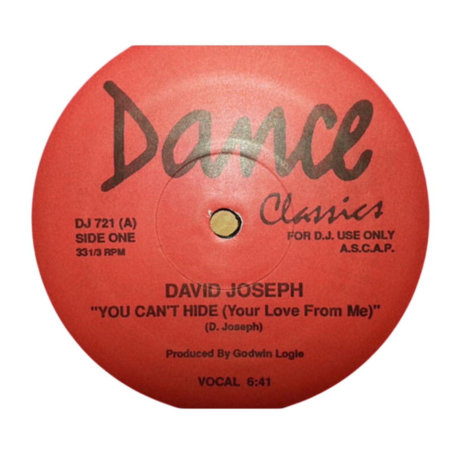 David Joseph – You Can't Hide (Your Love From Me) (12”)