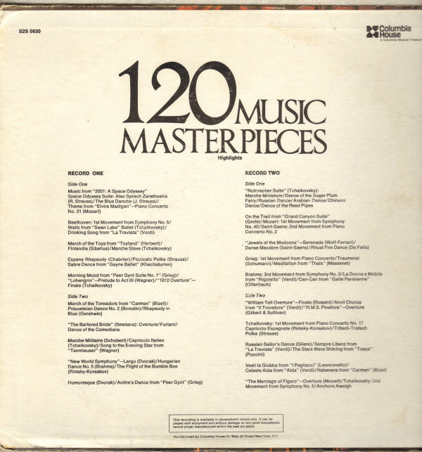 Various : 120 Music Masterpieces (2xLP, Comp)