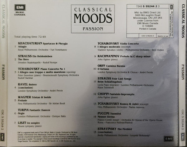 Various : Classical Moods (Passion) (CD, Comp, Club)