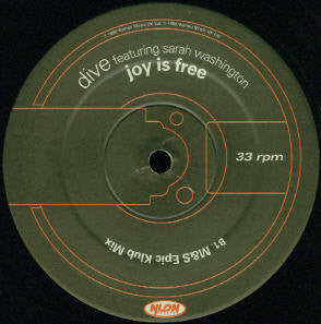 Dive (2) Featuring Sarah Washington : Joy Is Free (12")