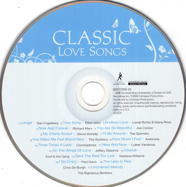 Various : Classic Love Songs (CD, Comp)