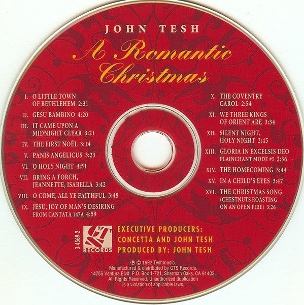 John Tesh : A Romantic Christmas (CD, Album)