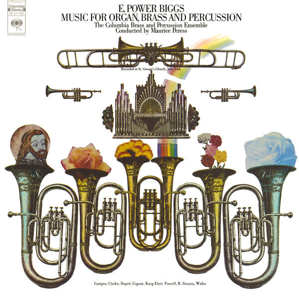 E. Power Biggs, The Columbia Brass And Percussion Ensemble, Maurice Peress : Music For Organ, Brass And Percussion (LP, Album)