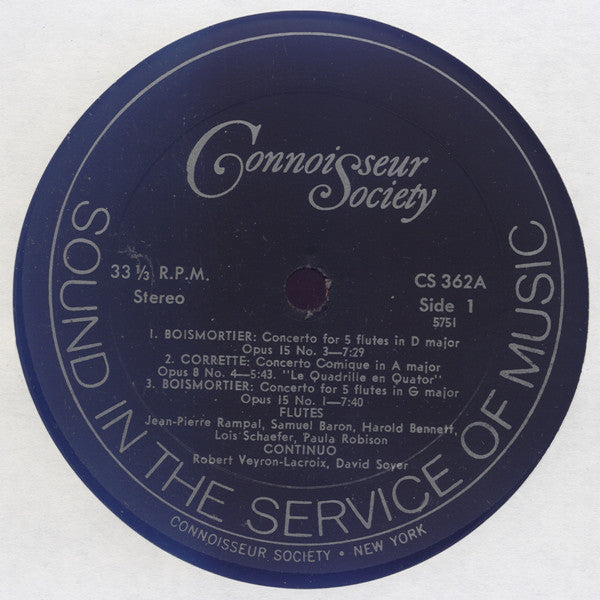 Jean-Pierre Rampal, Boismortier*, Corrette* : Flute Concertos Of Eighteenth Century Paris (LP)