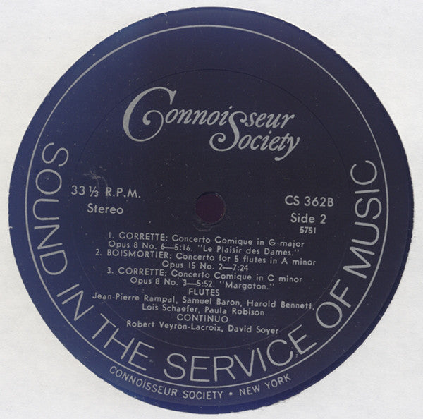 Jean-Pierre Rampal, Boismortier*, Corrette* : Flute Concertos Of Eighteenth Century Paris (LP)