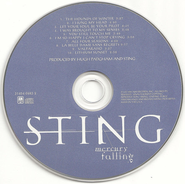 Sting : Mercury Falling (CD, Album, RP, UML)