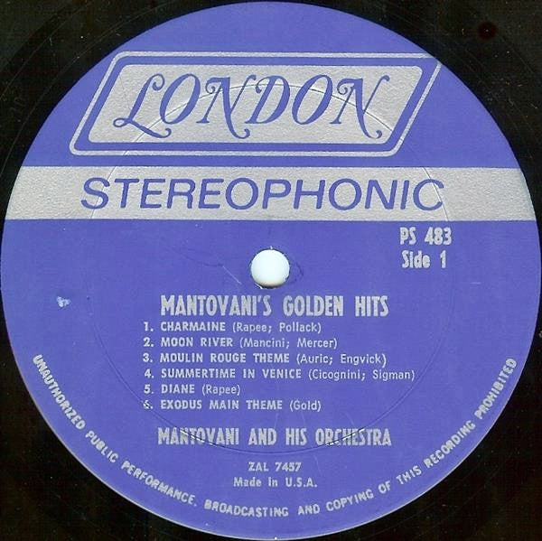 Mantovani & His Orchestra* : Mantovani's Golden Hits (LP, Comp)