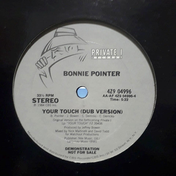 Bonnie Pointer : Your Touch (12", Promo)