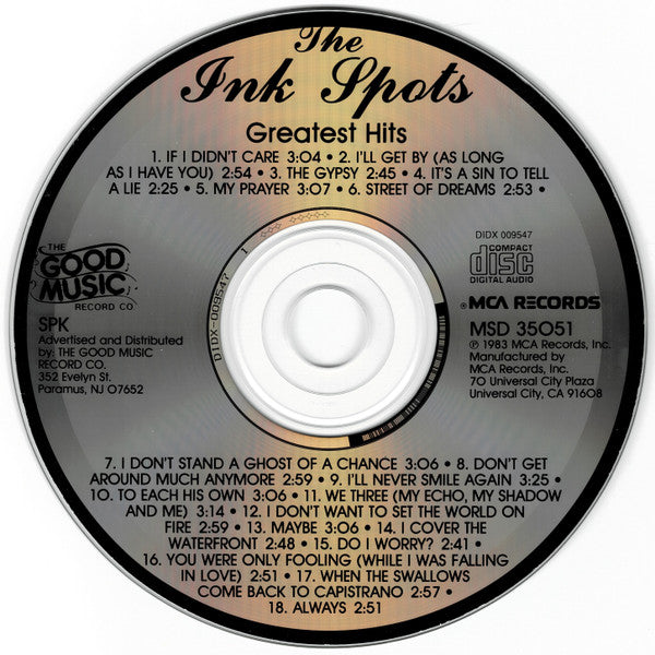 The Ink Spots : Their Greatest Hits (CD, Comp, RE, DAD)