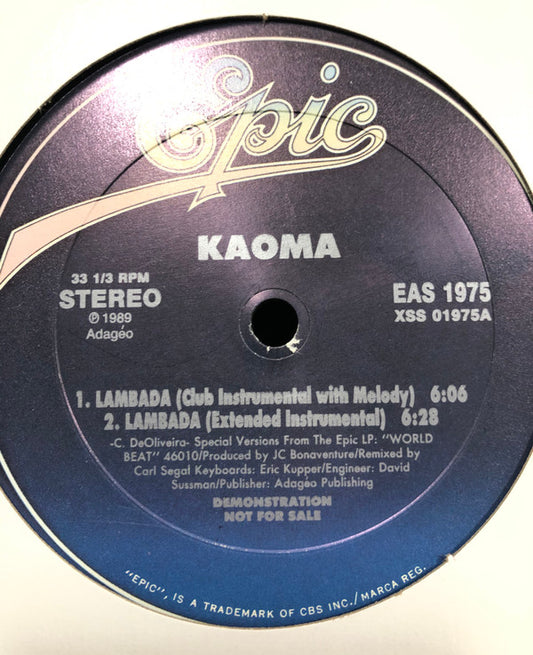 Kaoma : Lambada (12", Promo)