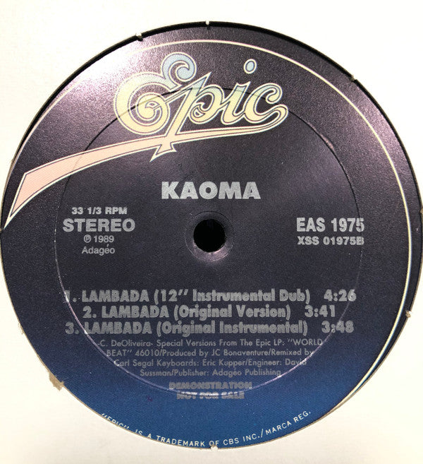 Kaoma : Lambada (12", Promo)