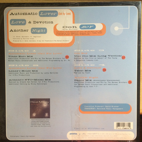 Real McCoy : Automatic Lover (Call For Love) (2x12", Ltd, Gat)