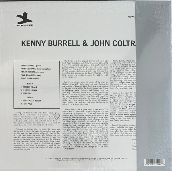 Kenny Burrell  &  John Coltrane : Kenny Burrell & John Coltrane (LP, Album, Mono, RE, 180)