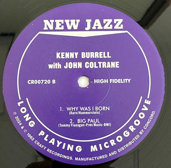 Kenny Burrell  &  John Coltrane : Kenny Burrell & John Coltrane (LP, Album, Mono, RE, 180)