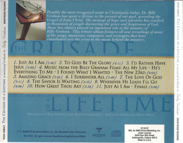 Various : The Crusade Of A Lifetime: A Musical Tribute To Billy Graham (CD, Album, Club)