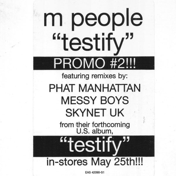 M People : Testify (12", Promo)