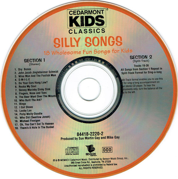 Cedarmont Kids : Silly Songs (CD, Album)