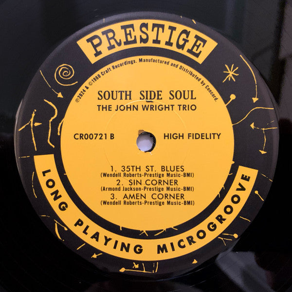 The John Wright Trio : South Side Soul (LP, Album, RE, 180)