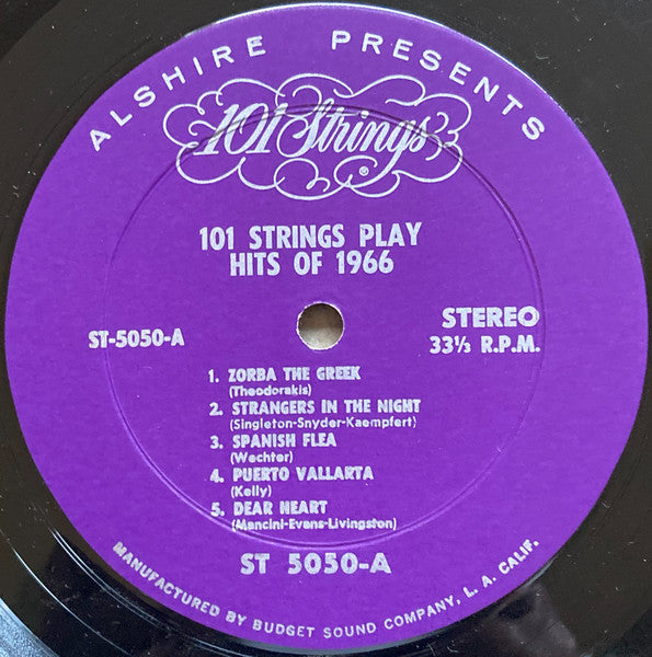 101 Strings : Million Seller Hits Of 1966 (LP, Album)