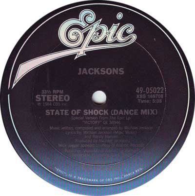 The Jacksons : State Of Shock (12")