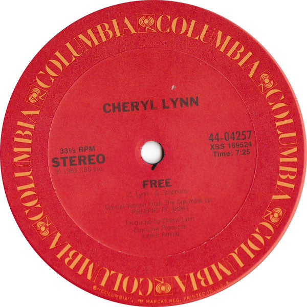 Cheryl Lynn : Encore / Free (12")