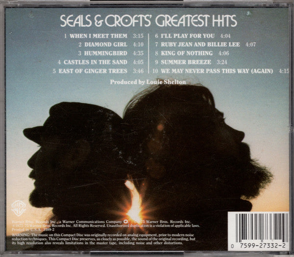 Seals & Crofts : Seals & Crofts' Greatest Hits (CD, Comp, RE)