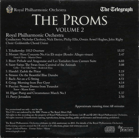 Royal Philharmonic Orchestra : The Proms: Volume 2 (CD, Promo)
