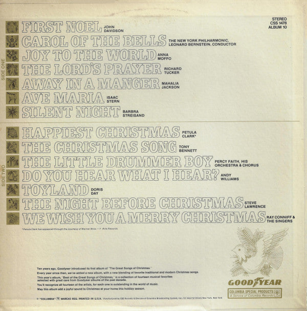 Various : Best Of The Great Songs Of Christmas By Great Artists Of Our Time  (LP, Album, Comp, Ltd, Pit)