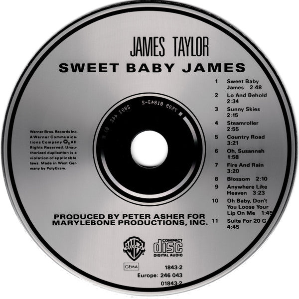 James Taylor (2) : Sweet Baby James (CD, Album, RE)