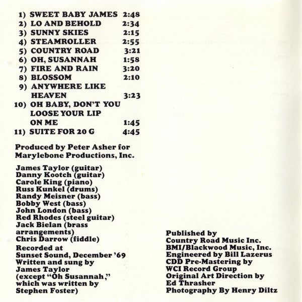 James Taylor (2) : Sweet Baby James (CD, Album, RE)