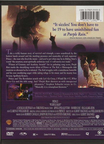 Prince : Purple Rain (DVD-V, NTSC, Sta)