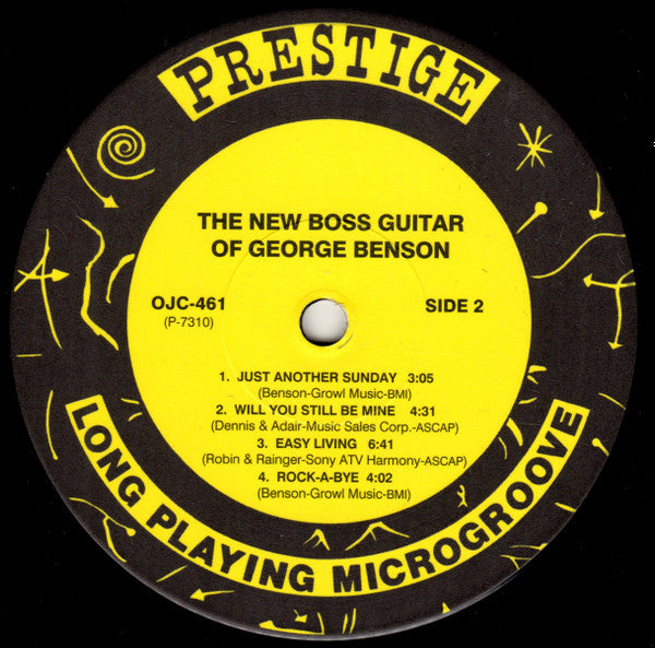 George Benson With The Brother Jack McDuff Quartet : The New Boss Guitar Of George Benson (LP, Album, RE)