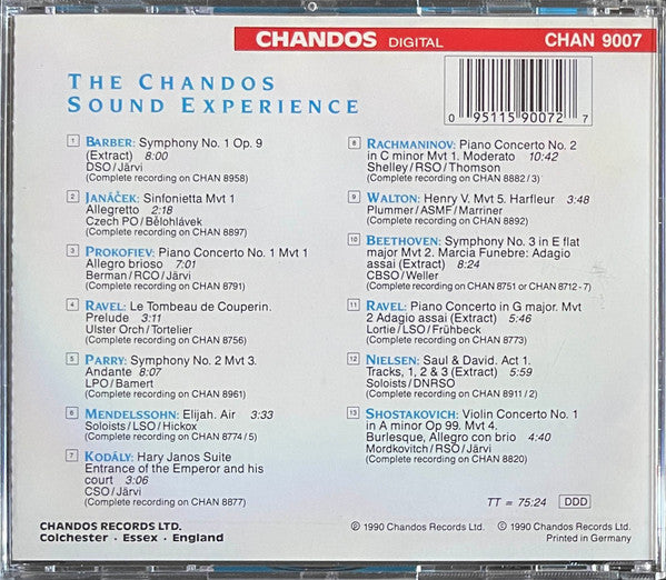 Various : The Chandos Sound Experience (CD, Comp, Smplr)