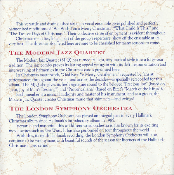 Diana Ross Featuring The Modern Jazz Quartet, The King's Singers, The London Symphony Orchestra* : Making Spirits Bright (CD, Album)