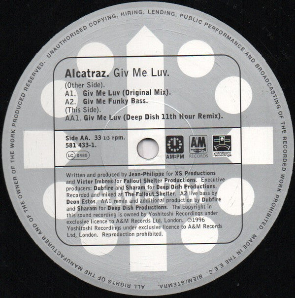 Alcatraz : Giv Me Luv (Original / Deep Dish Mixes) 1/2 (12", Rec)